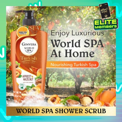 GINVERA World Spa Turkish Apricot & Hazelnut Shower Scrub 750ml