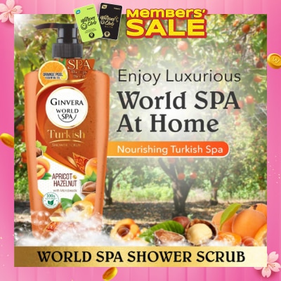 GINVERA World Spa Turkish Apricot & Hazelnut Shower Scrub 750ml