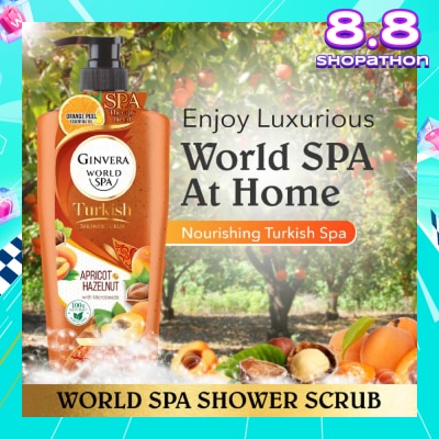 GINVERA World Spa Turkish Apricot & Hazelnut Shower Scrub 750ml