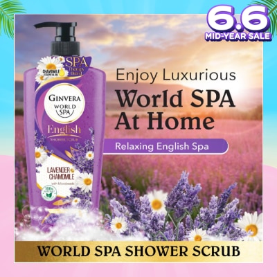 GINVERA World Spa Lavender & Chamomile English Shower Scrub 750ML
