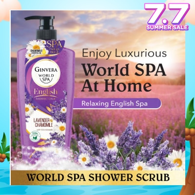 GINVERA World Spa Lavender & Chamomile English Shower Scrub 750ML