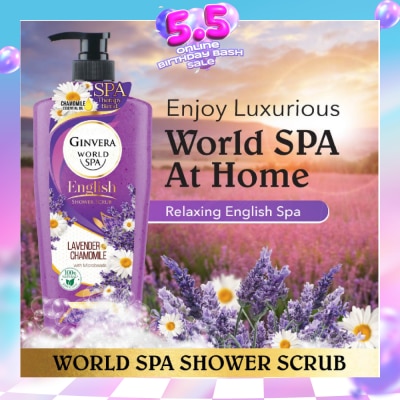 GINVERA - World Spa Lavender & Chamomile English Shower Scrub 750ML