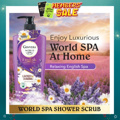 GINVERA - World Spa Lavender & Chamomile English Shower Scrub 750ML