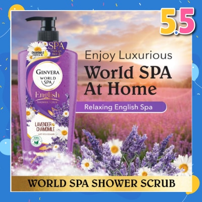 GINVERA World Spa Lavender & Chamomile English Shower Scrub 750ML