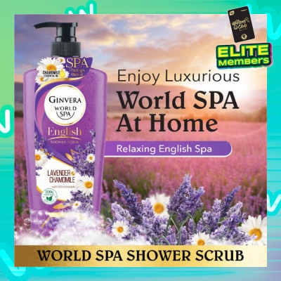 GINVERA World Spa Lavender & Chamomile English Shower Scrub 750ML