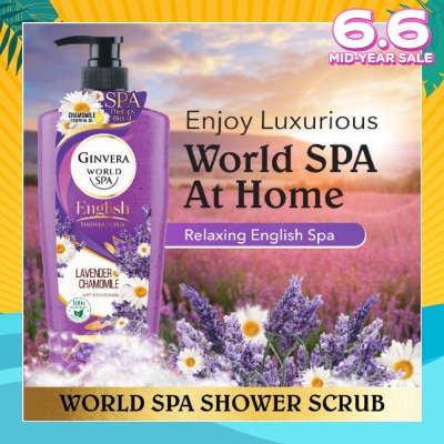 GINVERA World Spa Lavender & Chamomile English Shower Scrub 750ML
