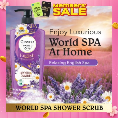 GINVERA World Spa Lavender & Chamomile English Shower Scrub 750ML