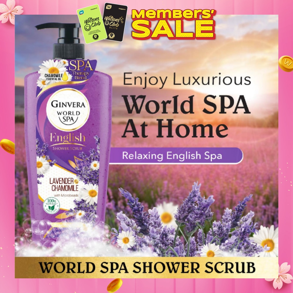 World Spa Lavender & Chamomile English Shower Scrub 750ML