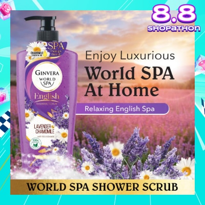 GINVERA World Spa Lavender & Chamomile English Shower Scrub 750ML