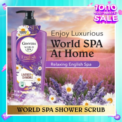GINVERA World Spa Lavender & Chamomile English Shower Scrub 750ML