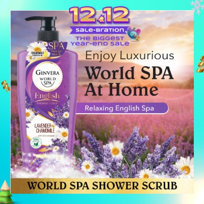 GINVERA World Spa Lavender & Chamomile English Shower Scrub 750ML