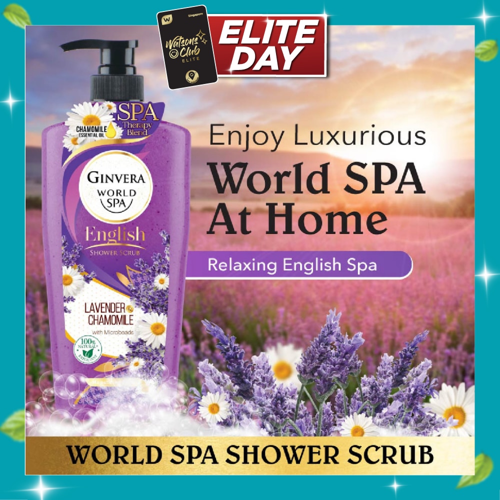 World Spa Lavender & Chamomile English Shower Scrub 750ML image
