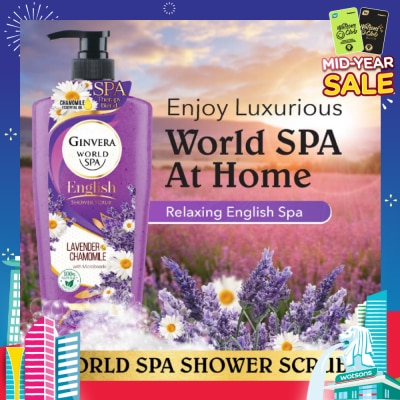 GINVERA World Spa Lavender & Chamomile English Shower Scrub 750ML