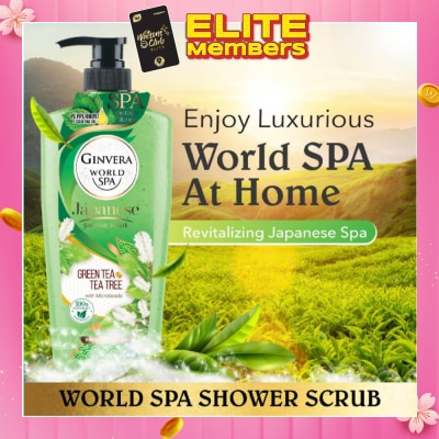 GINVERA World Spa Japanese Green Tea & Tea Tree Shower Scrub 750ml