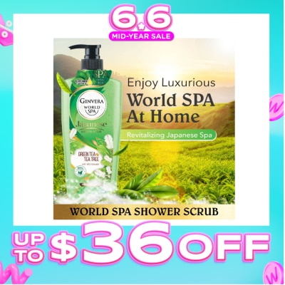 GINVERA - World Spa Japanese Green Tea & Tea Tree Shower Scrub 750ml
