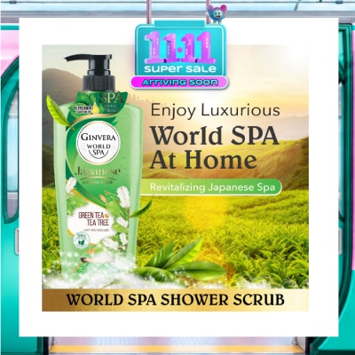 GINVERA World Spa Japanese Green Tea & Tea Tree Shower Scrub 750ml image