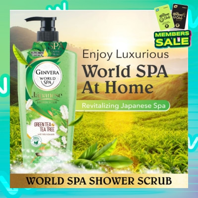 GINVERA World Spa Japanese Green Tea & Tea Tree Shower Scrub 750ml