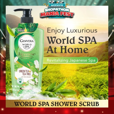 GINVERA - World Spa Japanese Green Tea & Tea Tree Shower Scrub 750ml