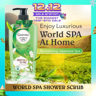 GINVERA World Spa Japanese Green Tea & Tea Tree Shower Scrub 750ml