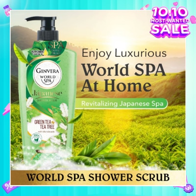 GINVERA World Spa Japanese Green Tea & Tea Tree Shower Scrub 750ml