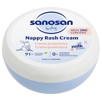 SANOSAN Nappy Rash Cream (Forms a Protective Film + Contains High Quality Organic Olive Oil) 150ml