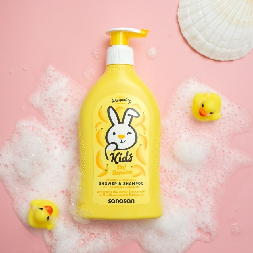 2 in 1 Kids Shower & Shampoo Banana 400ml