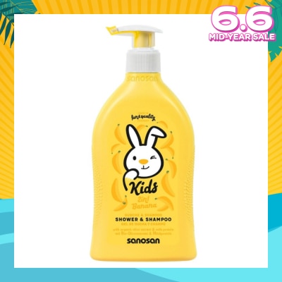 SANOSAN 2 in 1 Kids Shower & Shampoo Banana 400ml