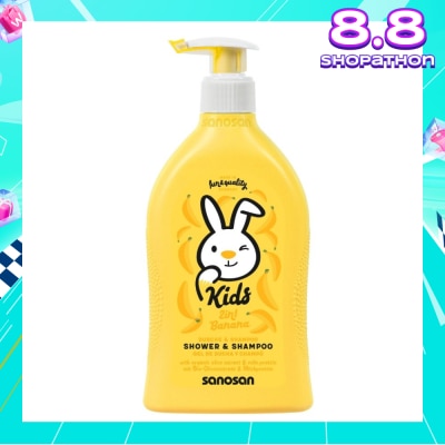 SANOSAN 2 in 1 Kids Shower & Shampoo Banana 400ml