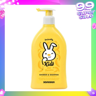 SANOSAN 2 in 1 Kids Shower & Shampoo Banana 400ml