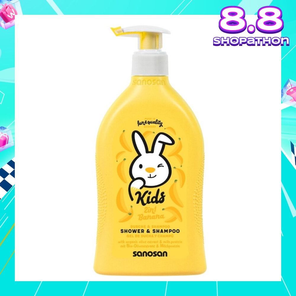 2 in 1 Kids Shower & Shampoo Banana 400ml