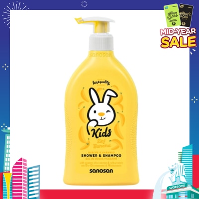 SANOSAN 2 in 1 Kids Shower & Shampoo Banana 400ml