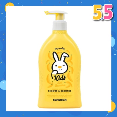 SANOSAN 2 in 1 Kids Shower & Shampoo Banana 400ml