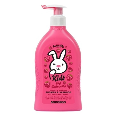 SANOSAN 2 in 1 Kids Shower & Shampoo Raspberry 400ml