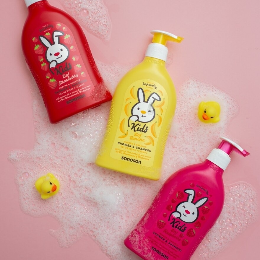 2 in 1 Kids Shower & Shampoo Strawberry 400ml