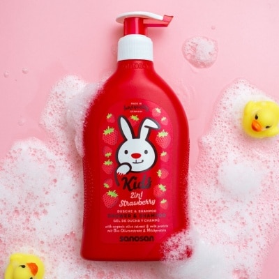 SANOSAN 2 in 1 Kids Shower & Shampoo Strawberry 400ml