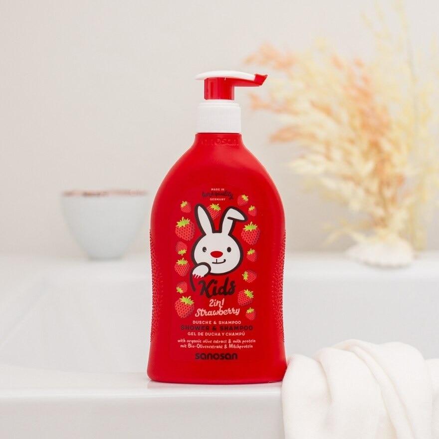 2 in 1 Kids Shower & Shampoo Strawberry 400ml