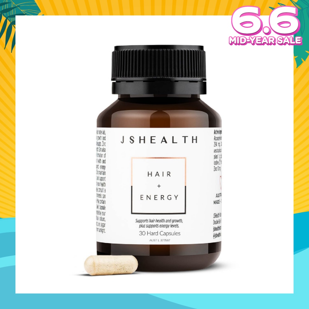 Hair + Energy Vitamin Hard Capsule (To Support Hair Health & Growth & Energy Levels) 30s