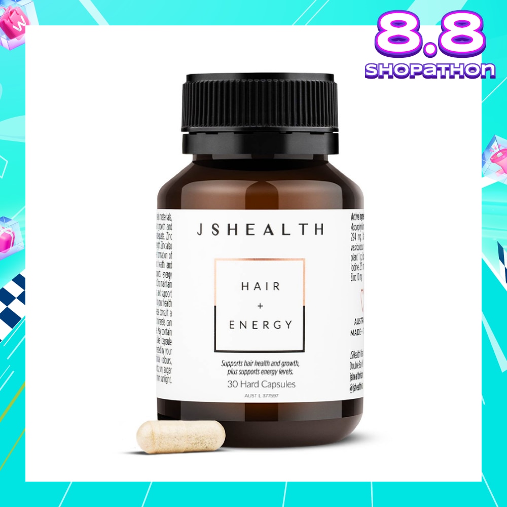 Hair + Energy Vitamin Hard Capsule (To Support Hair Health & Growth & Energy Levels) 30s