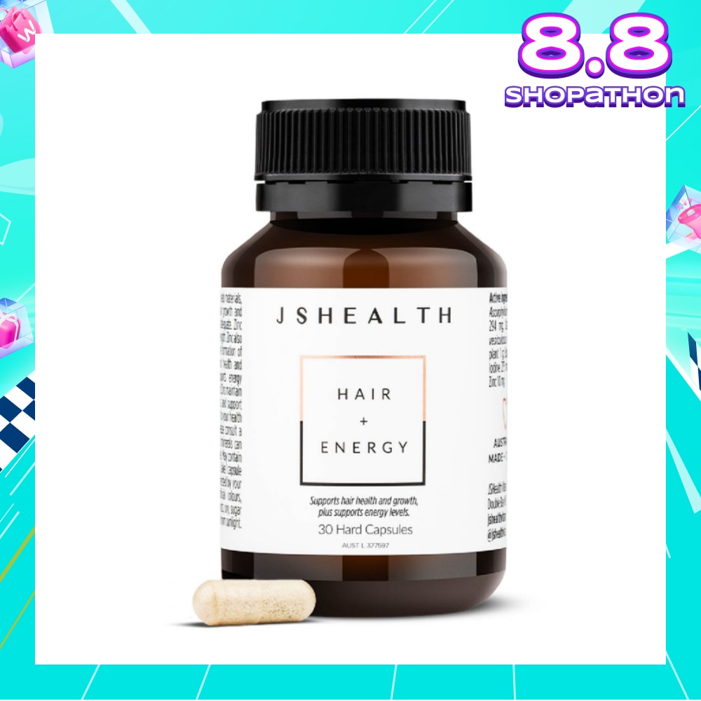 Hair + Energy Vitamin Hard Capsule (To Support Hair Health & Growth & Energy Levels) 30s