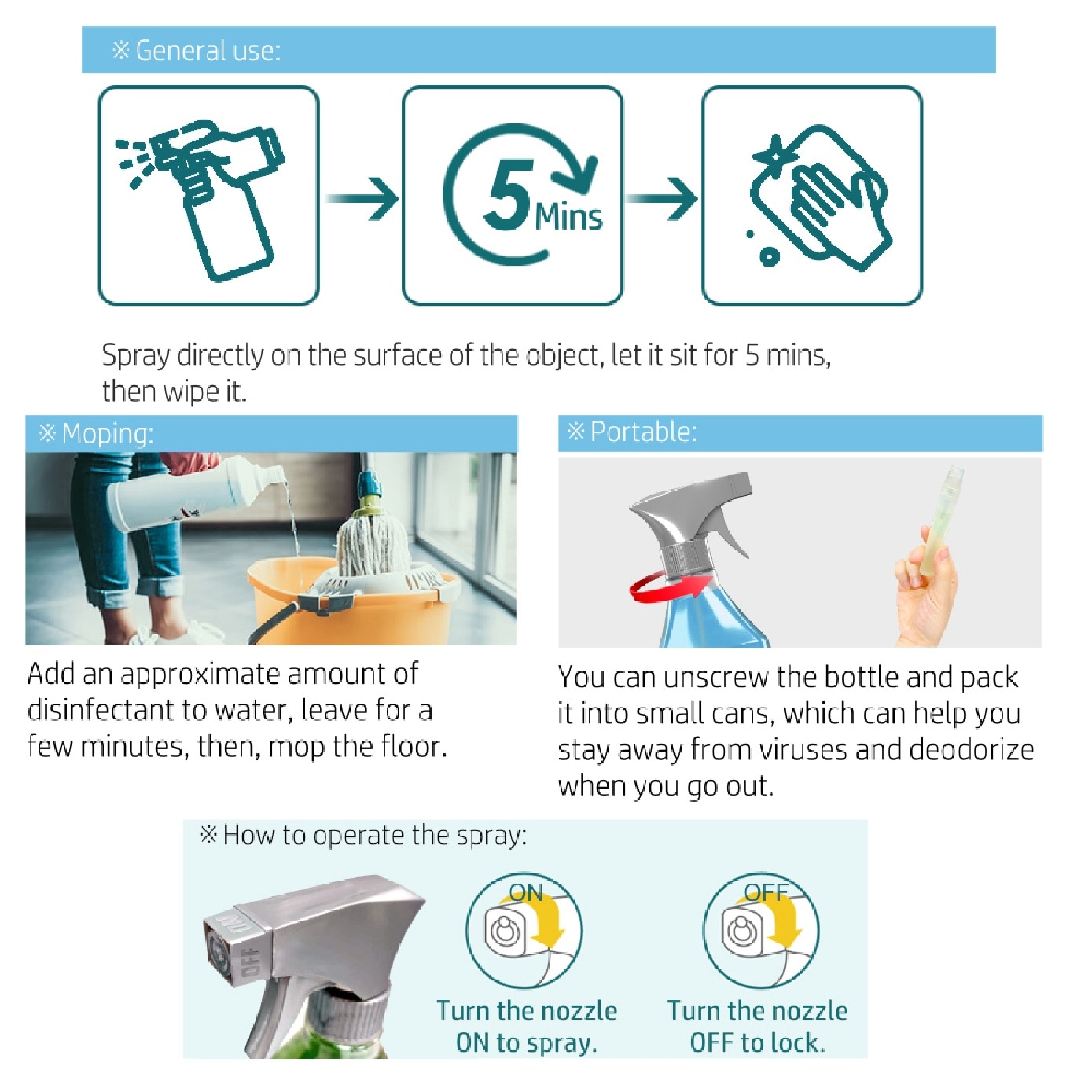 Ready to Use Disinfectant Linen Fresh 550ml