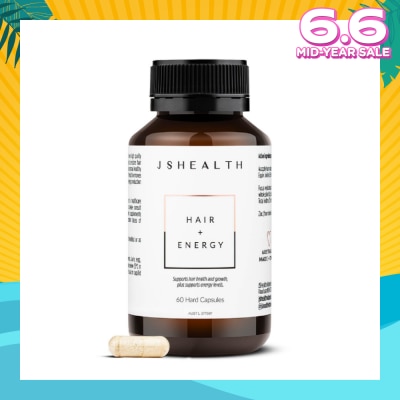 JSHEALTH Hair + Energy Hard Capsule (To Support Hair Health & Growth & Energy Levels) 60s