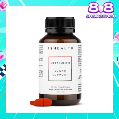 JSHEALTH Metabolism + Sugar Support Vitamin Film Coated Tablet (To Reduce Cravings, To Support Blood Sugar Management & Healthy Body Metabolism & Metabolic Rate) 60s