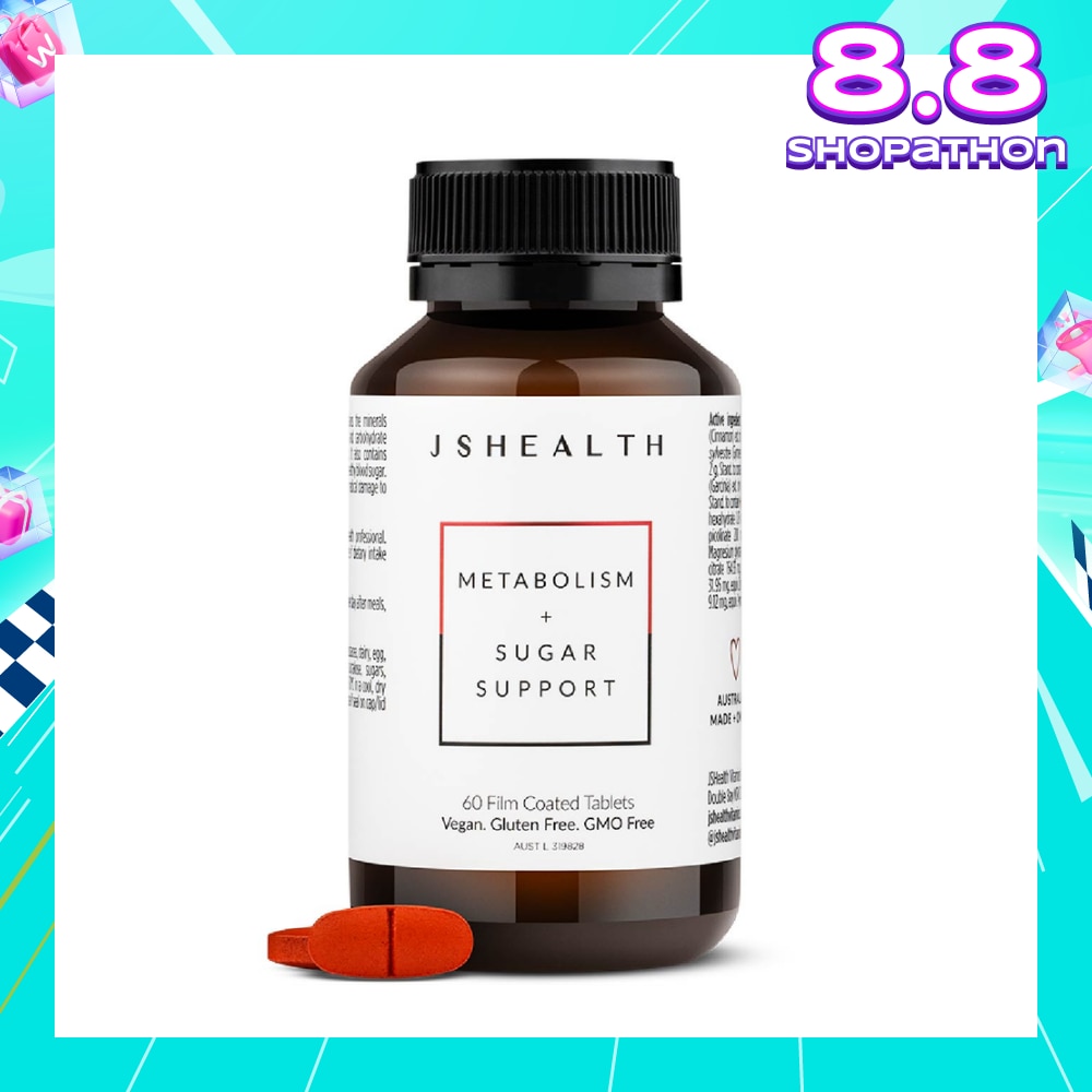 Metabolism + Sugar Support Vitamin Film Coated Tablet (To Reduce Cravings, To Support Blood Sugar Management & Healthy Body Metabolism & Metabolic Rate) 60s