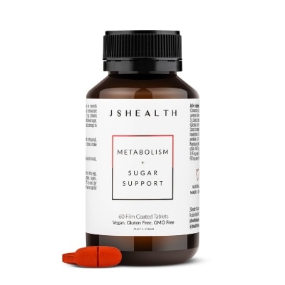 JSHEALTH Metabolism + Sugar Support Vitamin Film Coated Tablet (To Reduce Cravings, To Support Blood Sugar Management & Healthy Body Metabolism & Metabolic Rate) 60s