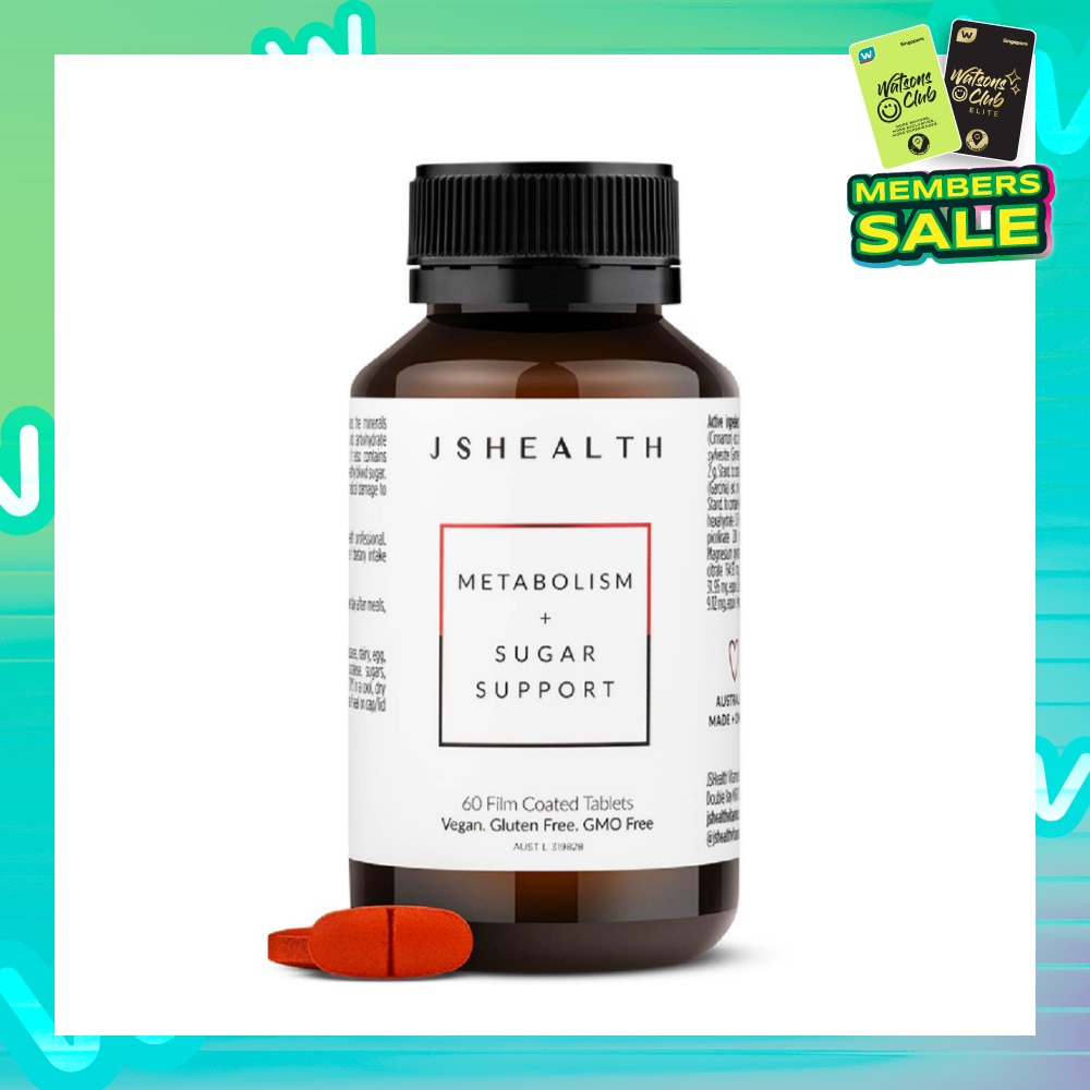 Metabolism + Sugar Support Vitamin Film Coated Tablet (To Reduce Cravings, To Support Blood Sugar Management & Healthy Body Metabolism & Metabolic Rate) 60s