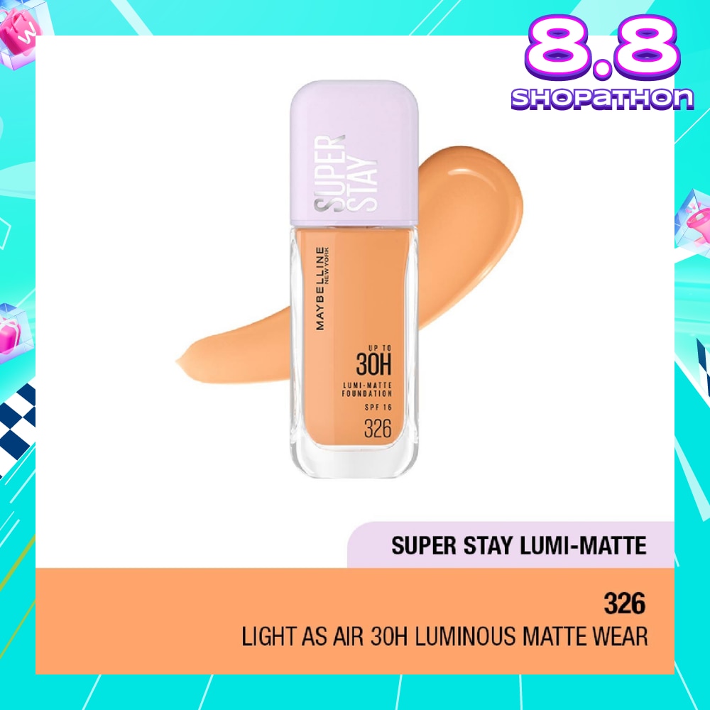 MAYBELLINE Superstay Lumi Matte Foundation 326 142g (Expiry: Jan`2026)