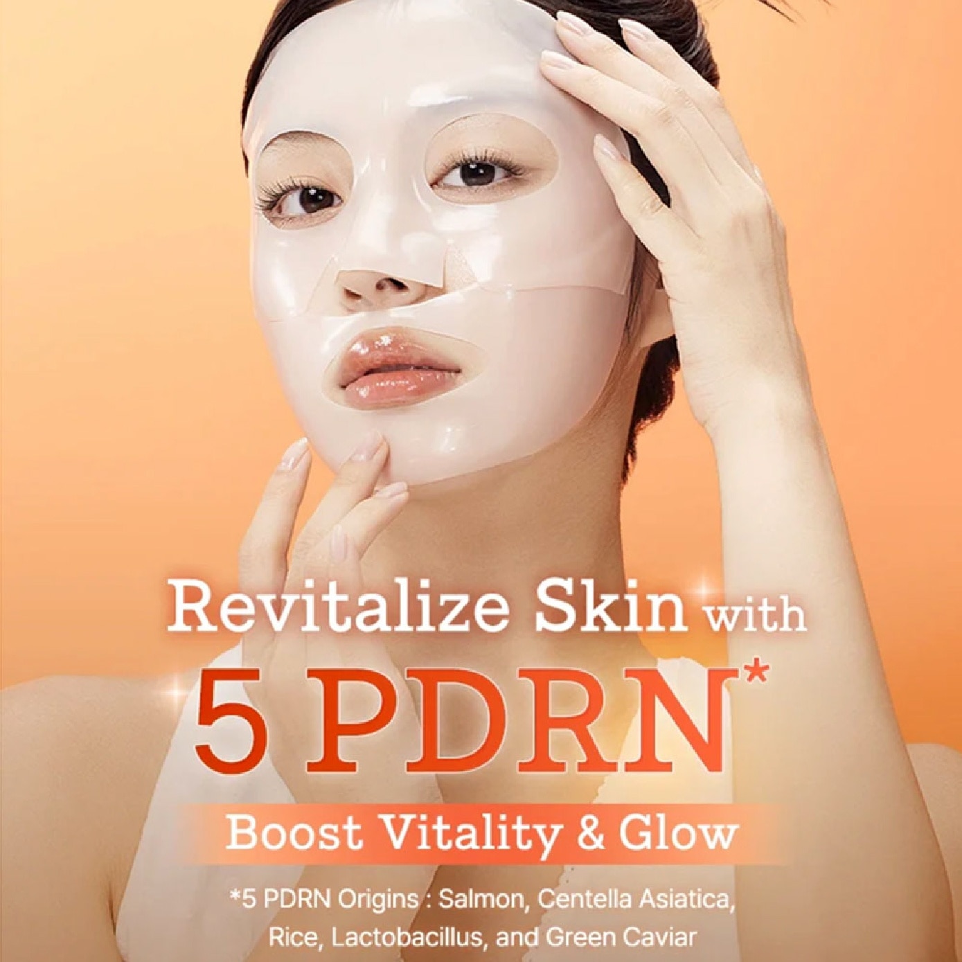 5 PDRN Hyaluronic Acid Vital Hydrating Hydrogel Mask 3s