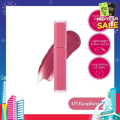ETUDE Fruity Dewy Tint 03 Raspberry Lolly (Long lasting + Hydrating Dewy Watery Tint) 4.5g
