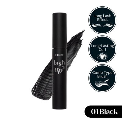 ETUDE Lash Up Comb Mascara #01 Black (Long Lasting Dramatic Long Lash Lifting Effect) 8g