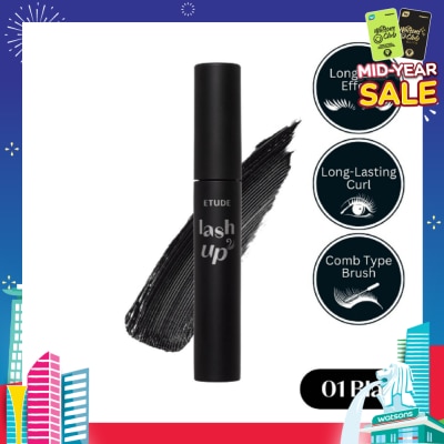ETUDE Lash Up Comb Mascara #01 Black (Long Lasting Dramatic Long Lash Lifting Effect) 8g